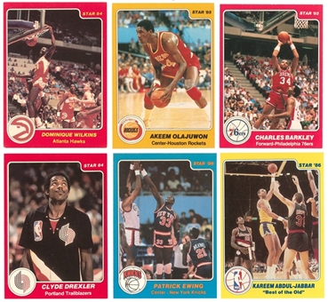 1984-1986 Star Basketball Collection (6 Different Cards) - Featuring Dominique Wilkins Rookie Card